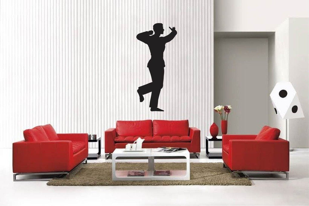 Picniva Matte Black Martial Arts Style 157 Vinyl Wall Decal Sports Decor