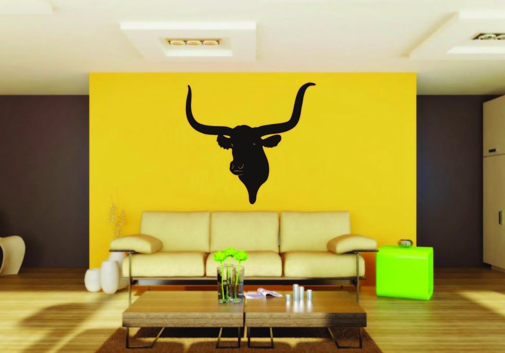 Picniva Cattle Sty22 Vinyl Wall Decal, Approx 22 in Square, Removable