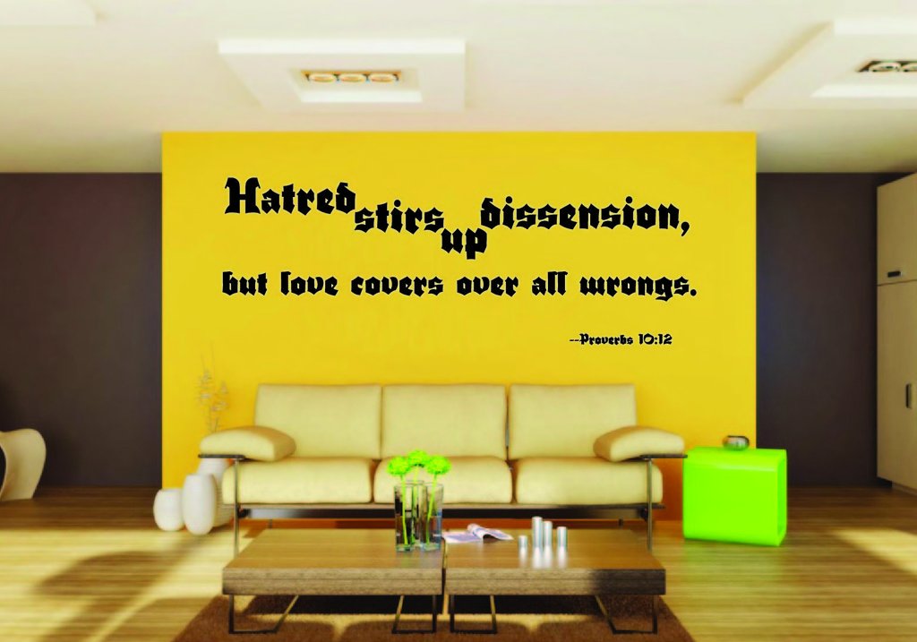 Picniva Proverbs Love Covers Wrongs Bible Verse Removable Vinyl Wall Decal