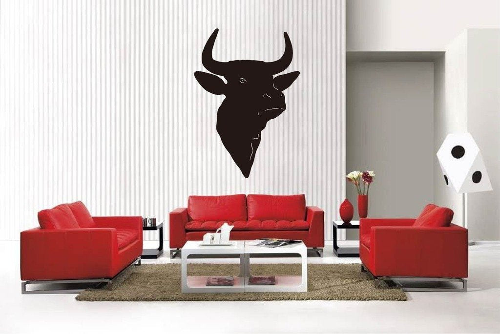 Picniva Matte Black Cattle Style 14 Vinyl Wall Decal Farm Ranch Decor