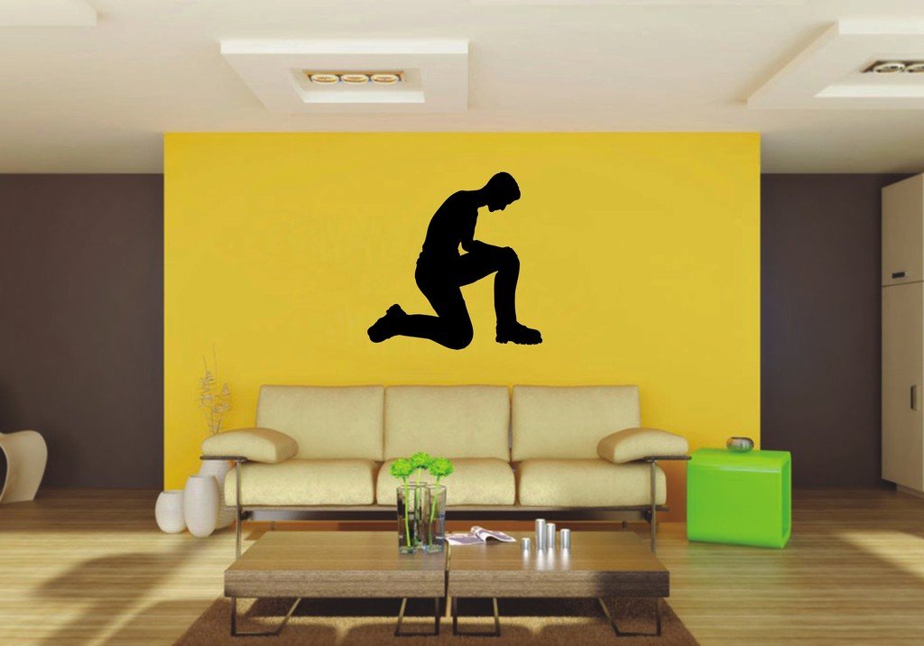 Picniva Kneeling Style 1 Wall Decal Figure Silhouette Decor