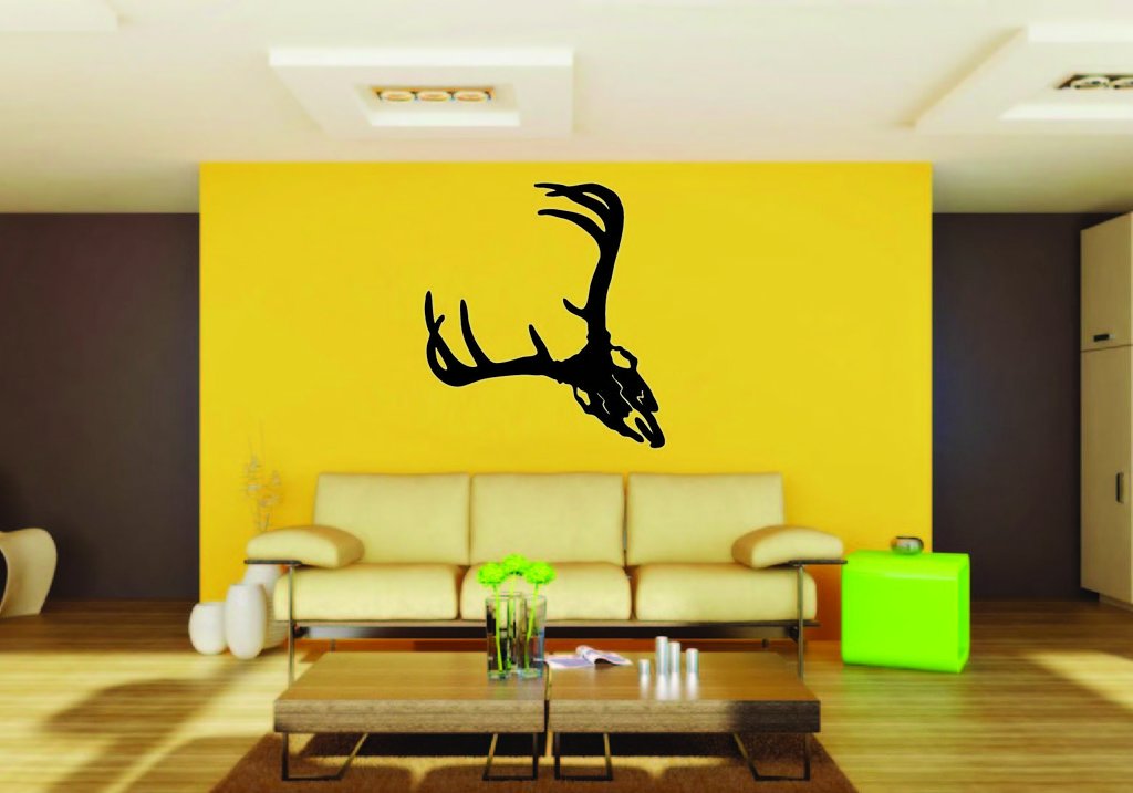 Picniva Deer Skull Style 5 Removable Vinyl Wall Decal
