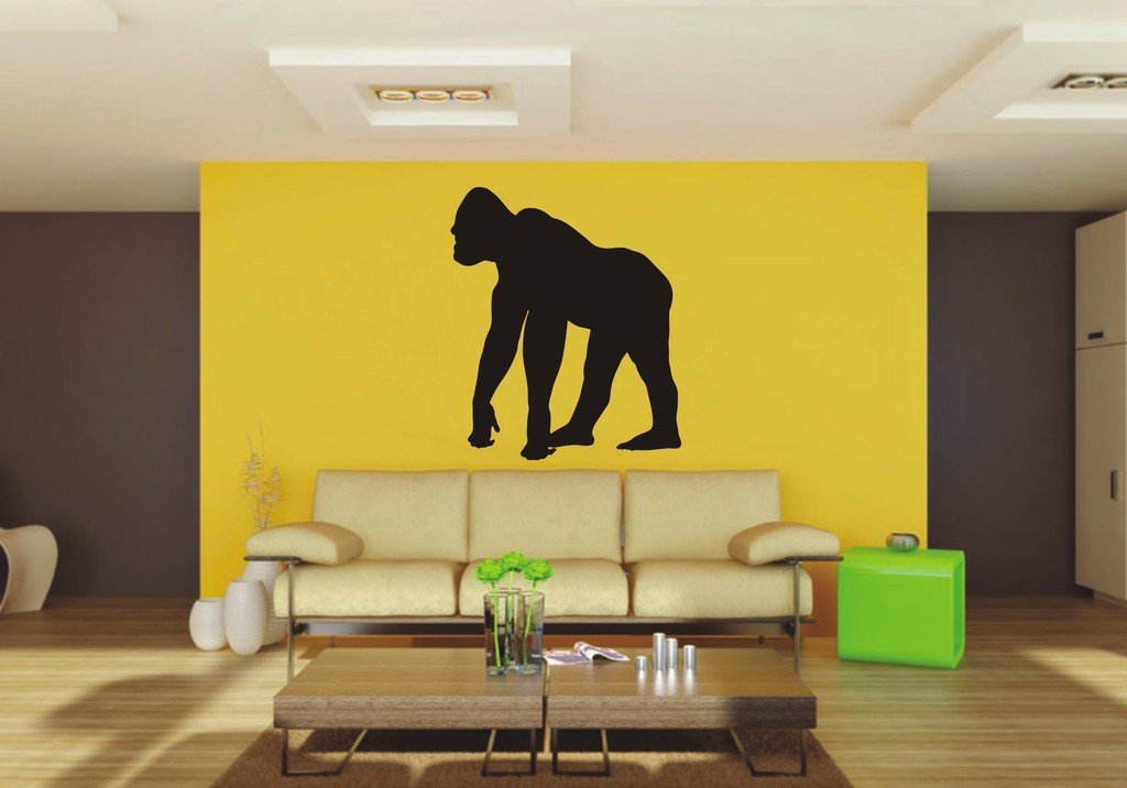 Picniva Gorilla Sty5 Vinyl Wall Decal, Approx 22 x 26.05 in, Removable
