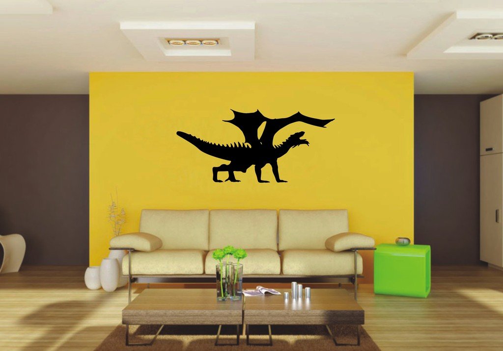 Picniva 22x10.25 Dragon Style 32 Vinyl Wall Decal Fantasy Decor