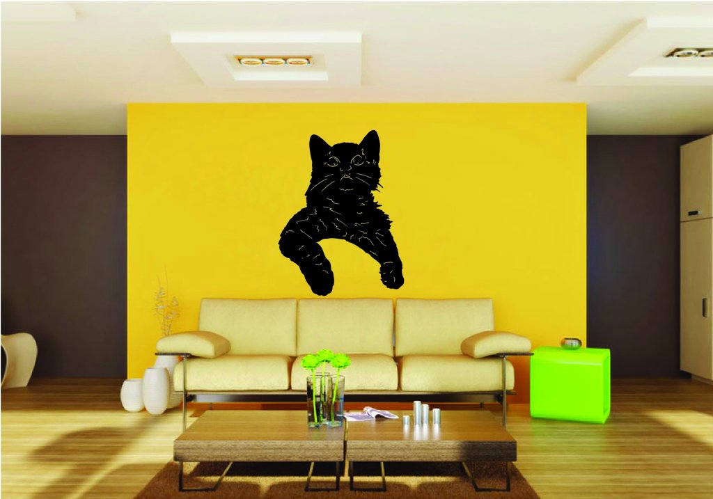 Picniva Cat Style 4 Removable Vinyl Wall Decal