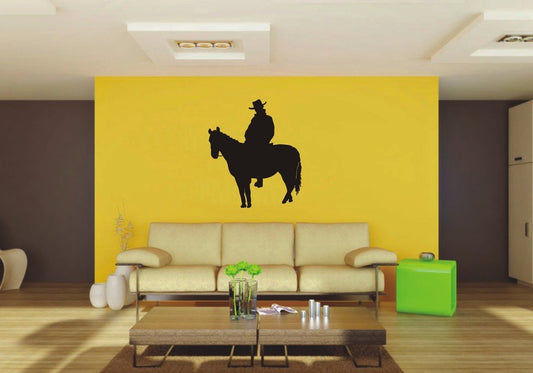 Picniva Horse Rider Sty5 Vinyl Wall Decal, Approx 22 x 25.62 in, Removable