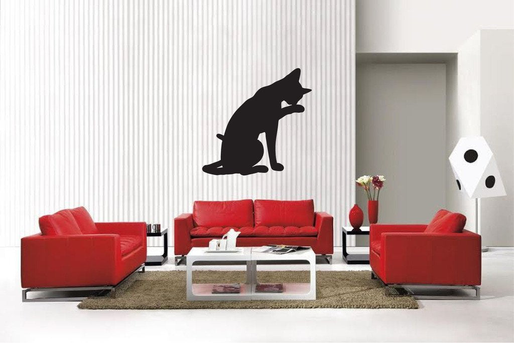 Picniva Matte Black Siamese Cat Style 1 Vinyl Wall Decal Pet Decor
