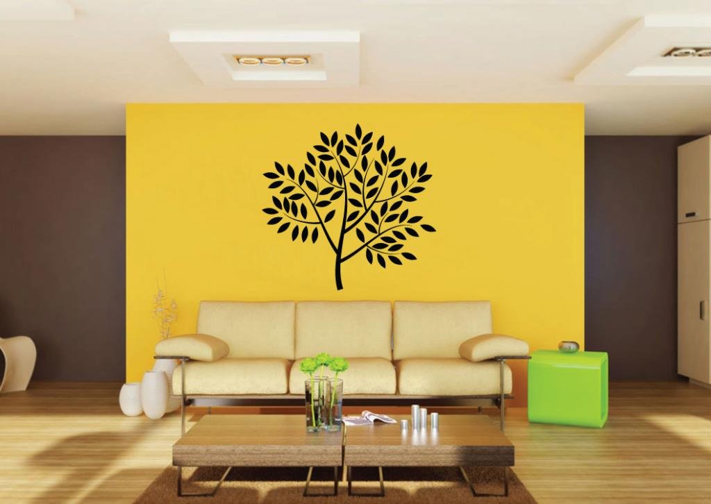 Picniva Black Family Tree Removable Vinyl Wall Decal Genealogy Heritage Art - Color: Black