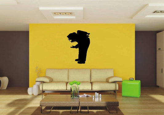 Picniva 22x31.83 Fireman Style 23 Vinyl Wall Decal Firefighter