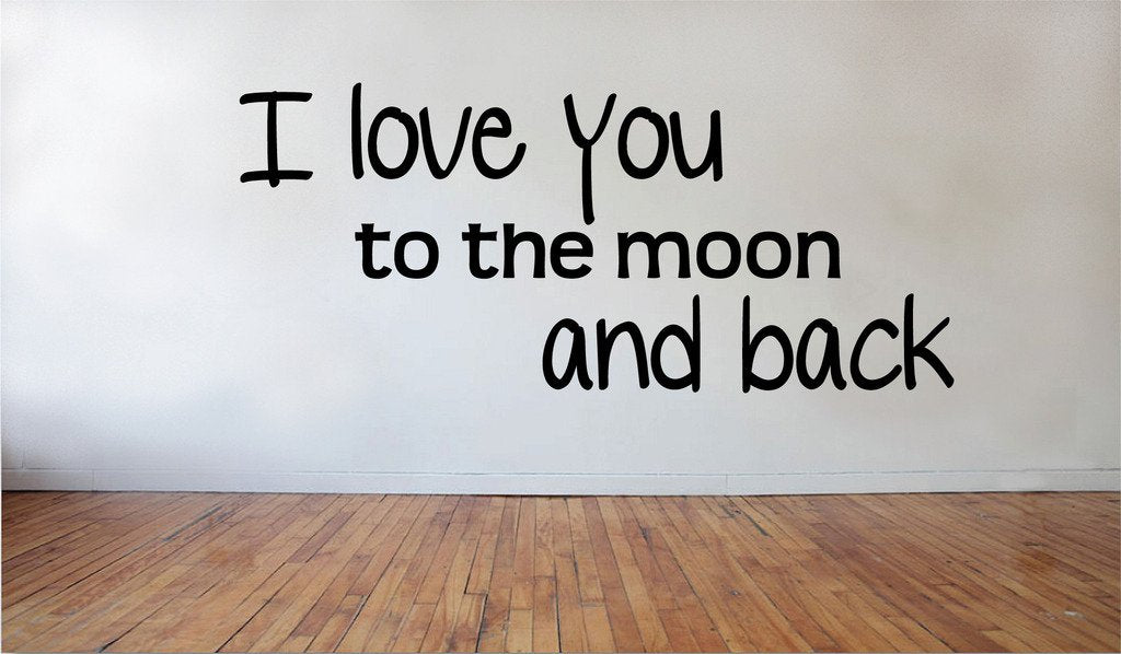 Picniva I Love you to the Moon and Back Removable Vinyl Wall Decal
