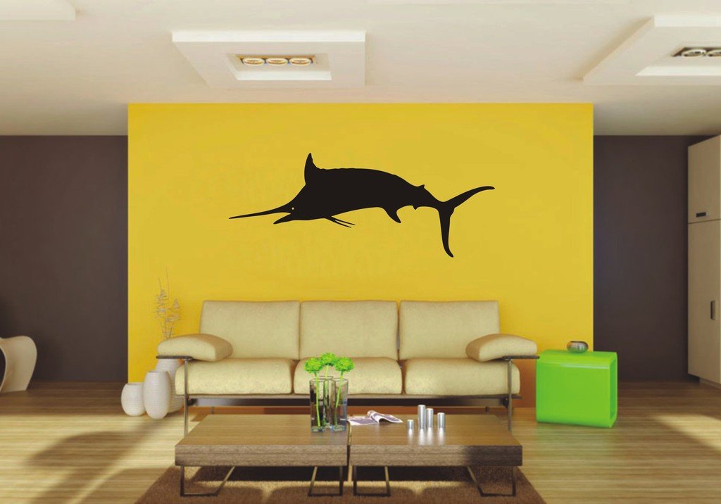 Picniva Marlin Sty16 Vinyl Wall Decal, Approx 55.99 x 22 in, Removable