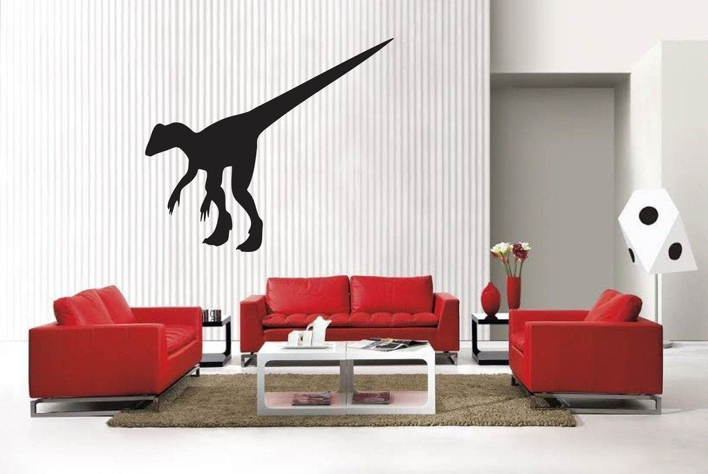 Picniva Matte Black Dinosaur Style 2a Vinyl Wall Decal Kids Jurassic BG5553