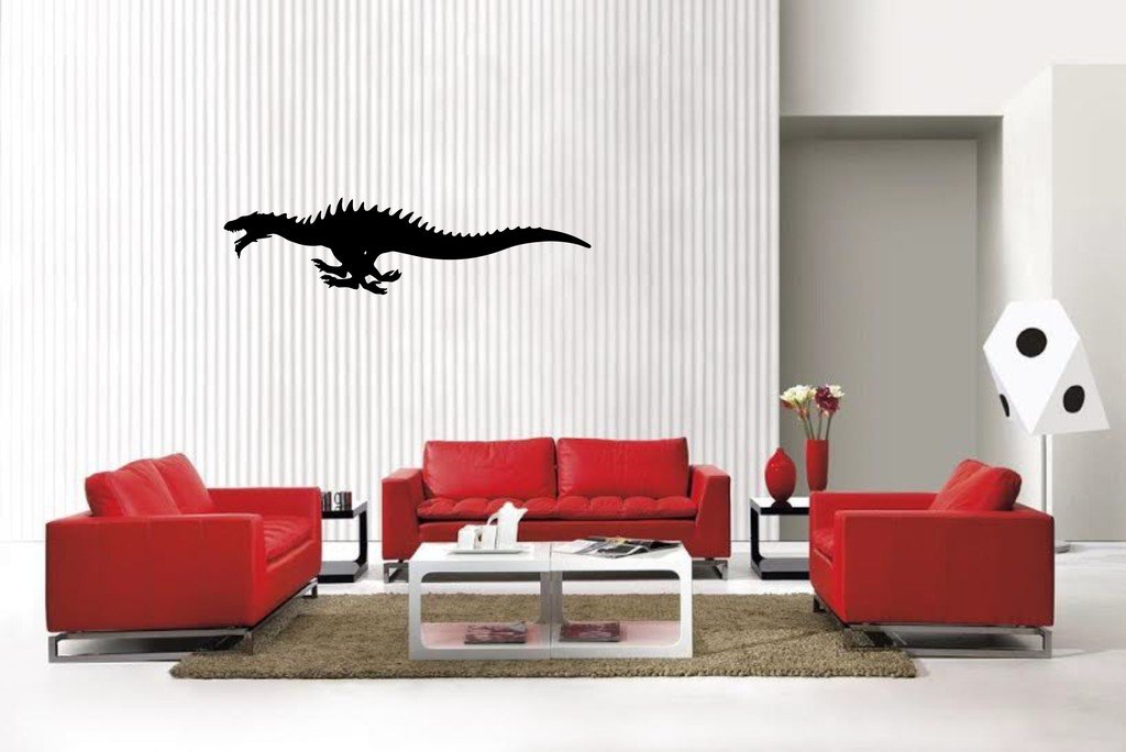 Picniva Matte Black Dragon Style 38 Vinyl Wall Decal Fantasy Decor