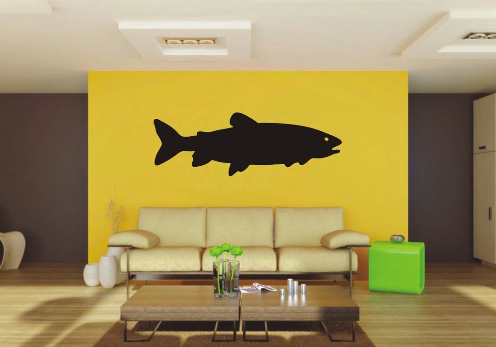 Picniva Lake Trout Vinyl Wall Decal, Approx 65 x 22 in, Removable