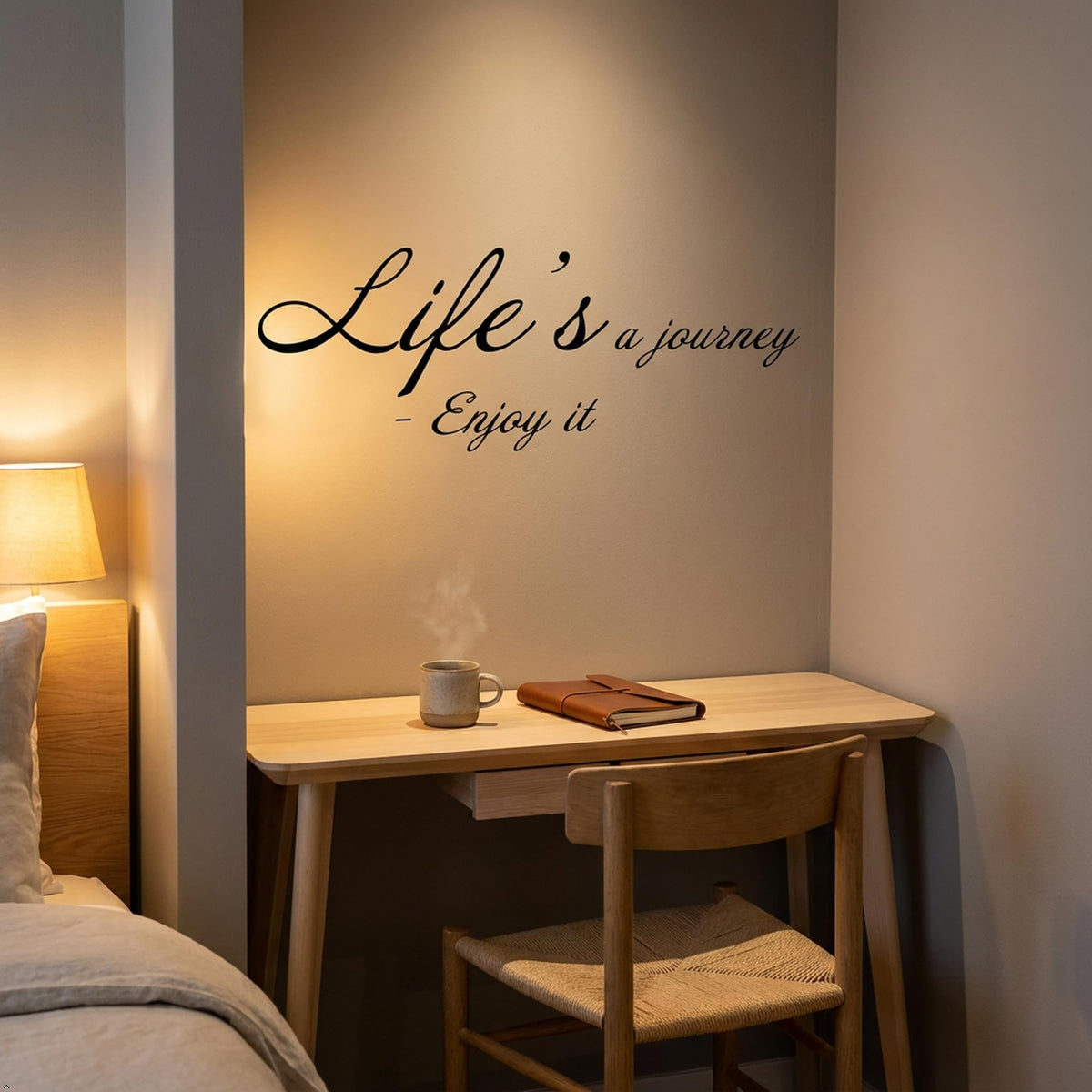 Picniva Life's a Journey - Enjoy it Removable Vinyl Wall Decal (Black, 40''Width)