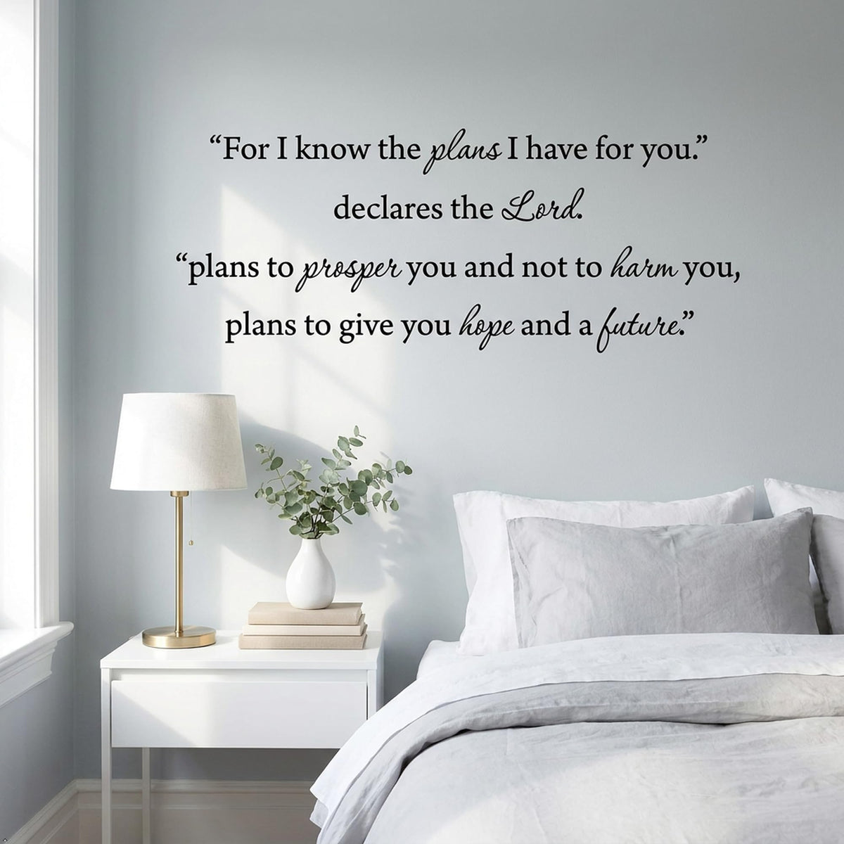 Picniva For I Know Jeremiah 29:11 Scripture Vinyl Wall Decal
