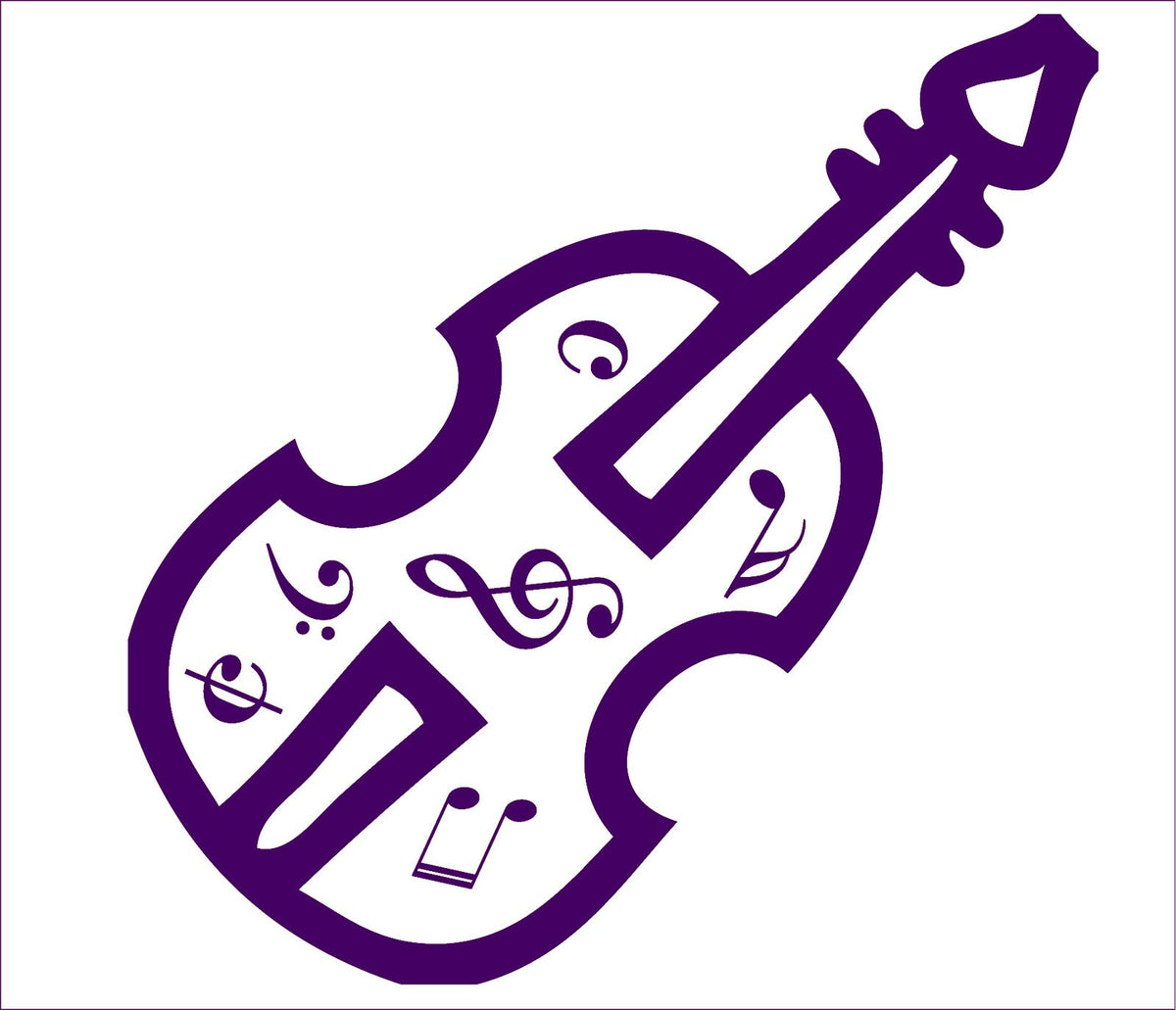 Picniva Violin Music Notes Wall Decal for Musicians