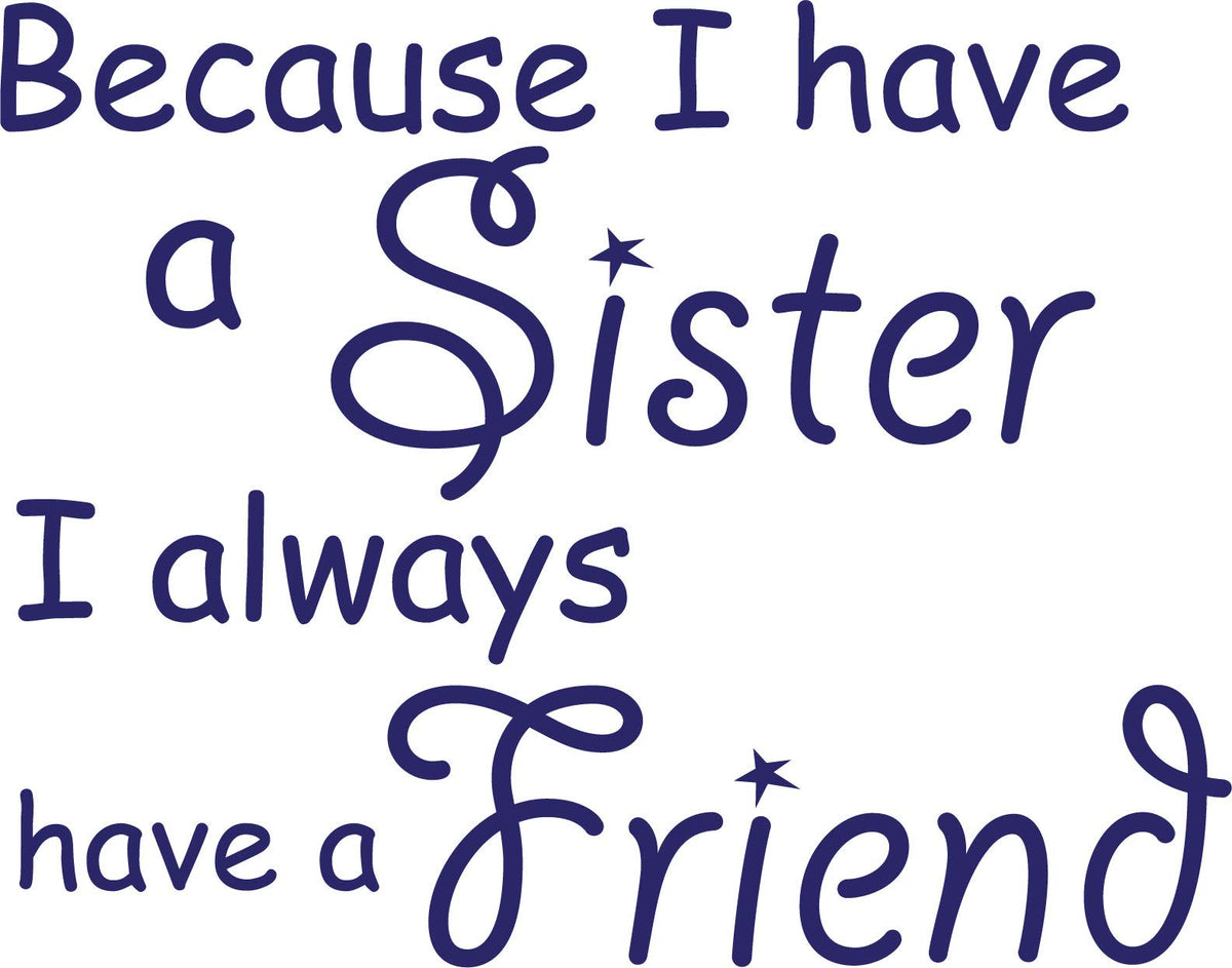 Decaltor Sisters Friends Kid Room Sports DecorQuotes Sayings Words Art Decor Lettering Vinyl Wall Art Inspirational Uplifting