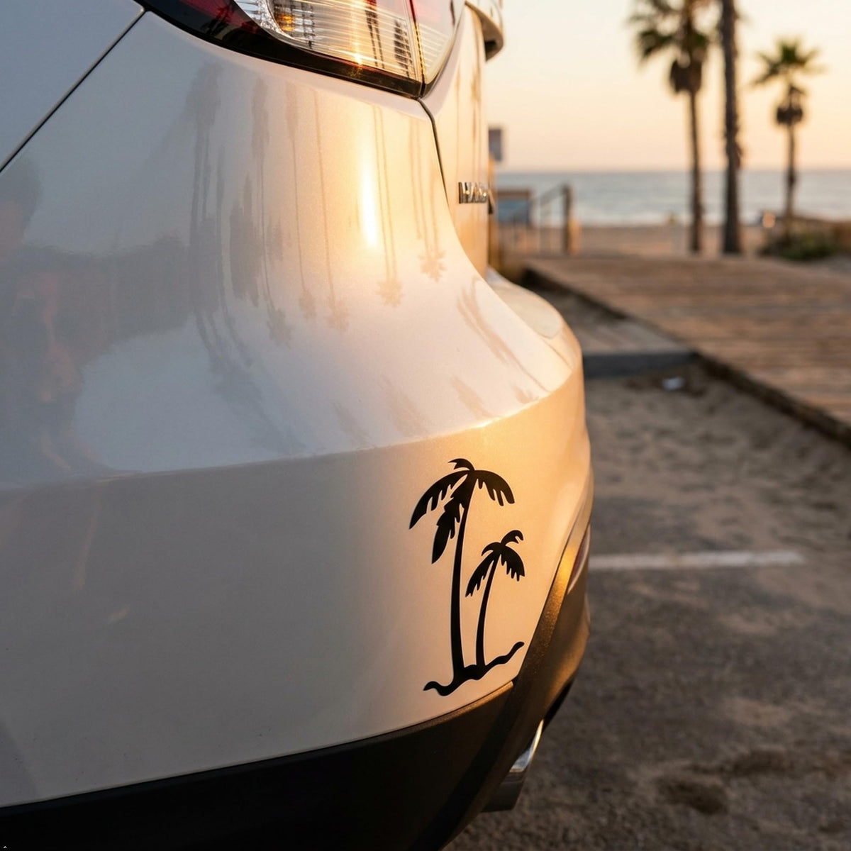 Decaltor Palm Tree 5 in Vinyl Decal for Laptop Bumper Wall