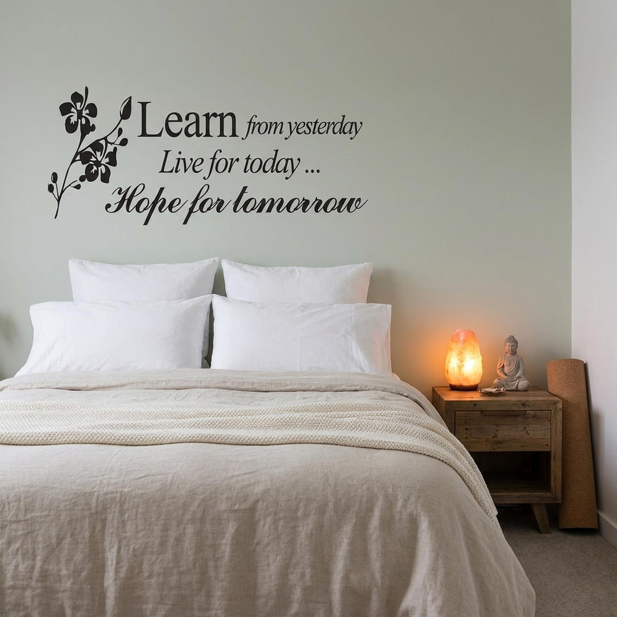 Decaltor Learn from Yesterday Quote Vinyl Wall Decal, Home Decor