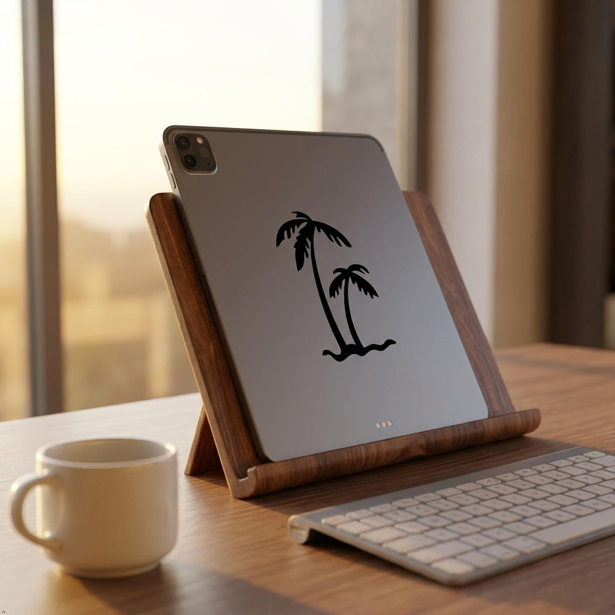 Decaltor Palm Tree 5 in Vinyl Decal for Laptop Bumper Wall