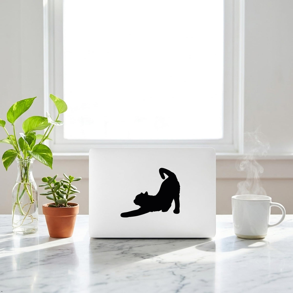 Decaltor Stretching Cat Vinyl Decal