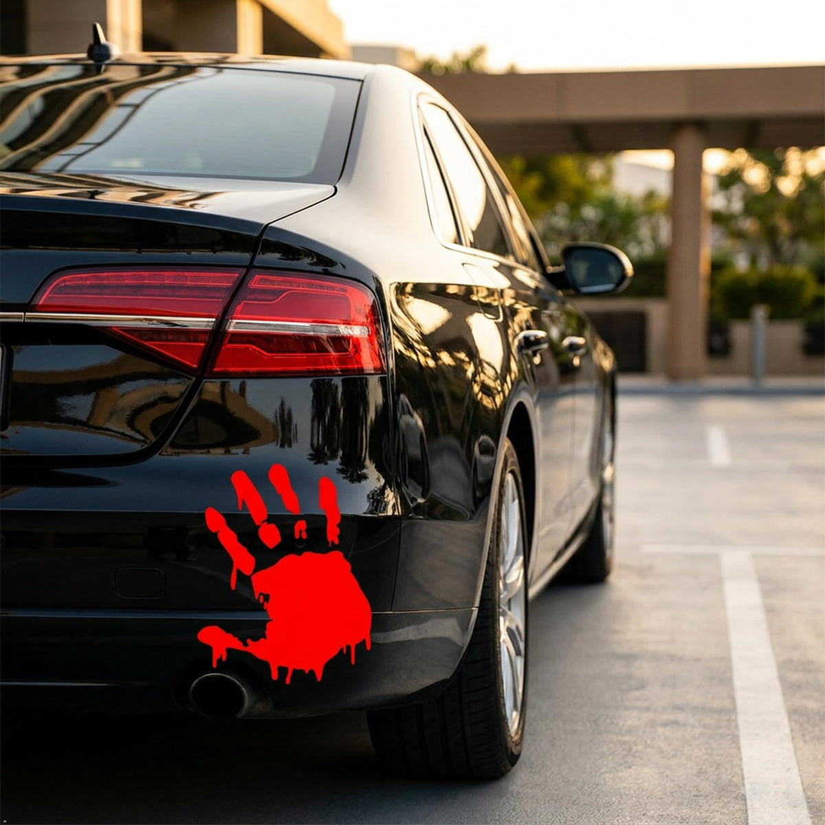 Decaltor Zombie Bloody Handprint Vinyl Decal, Laptop Sticker
