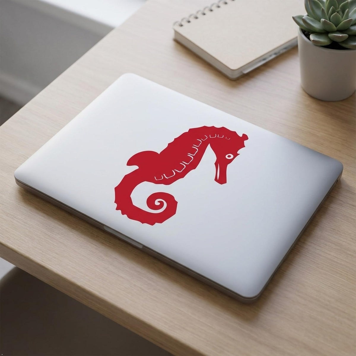 Decaltor Seahorse Vinyl Decal, 5 in, Car Window Sticker