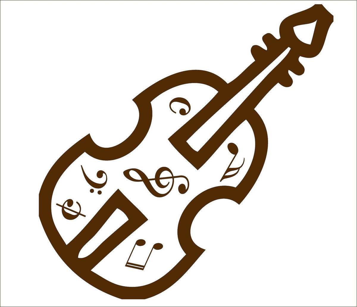 Picniva Violin Music Notes Wall Decal for Musicians