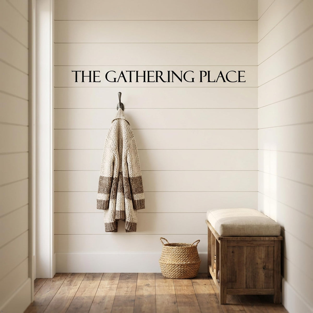 Picniva The Gathering Place Wall Decal (Black, 40'' Width)