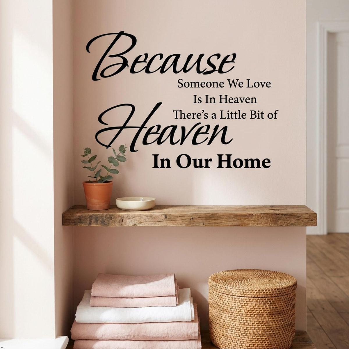 Decaltor Someone We Love Is in Heaven Vinyl Wall Decal Memorial Quote