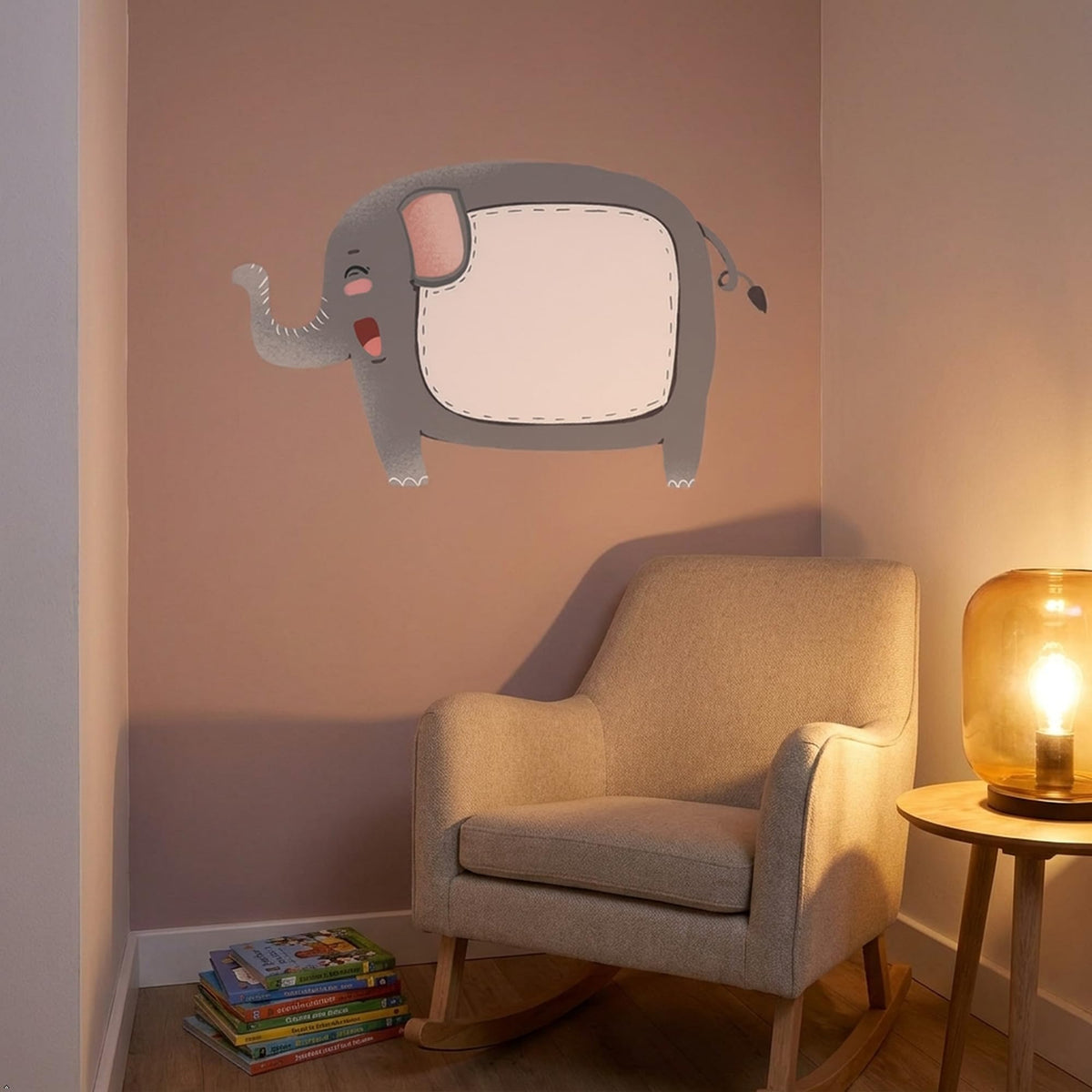 Picniva Elephant Nursery Wall Decals - 22 Inch Removable Peel & Stick Vinyl
