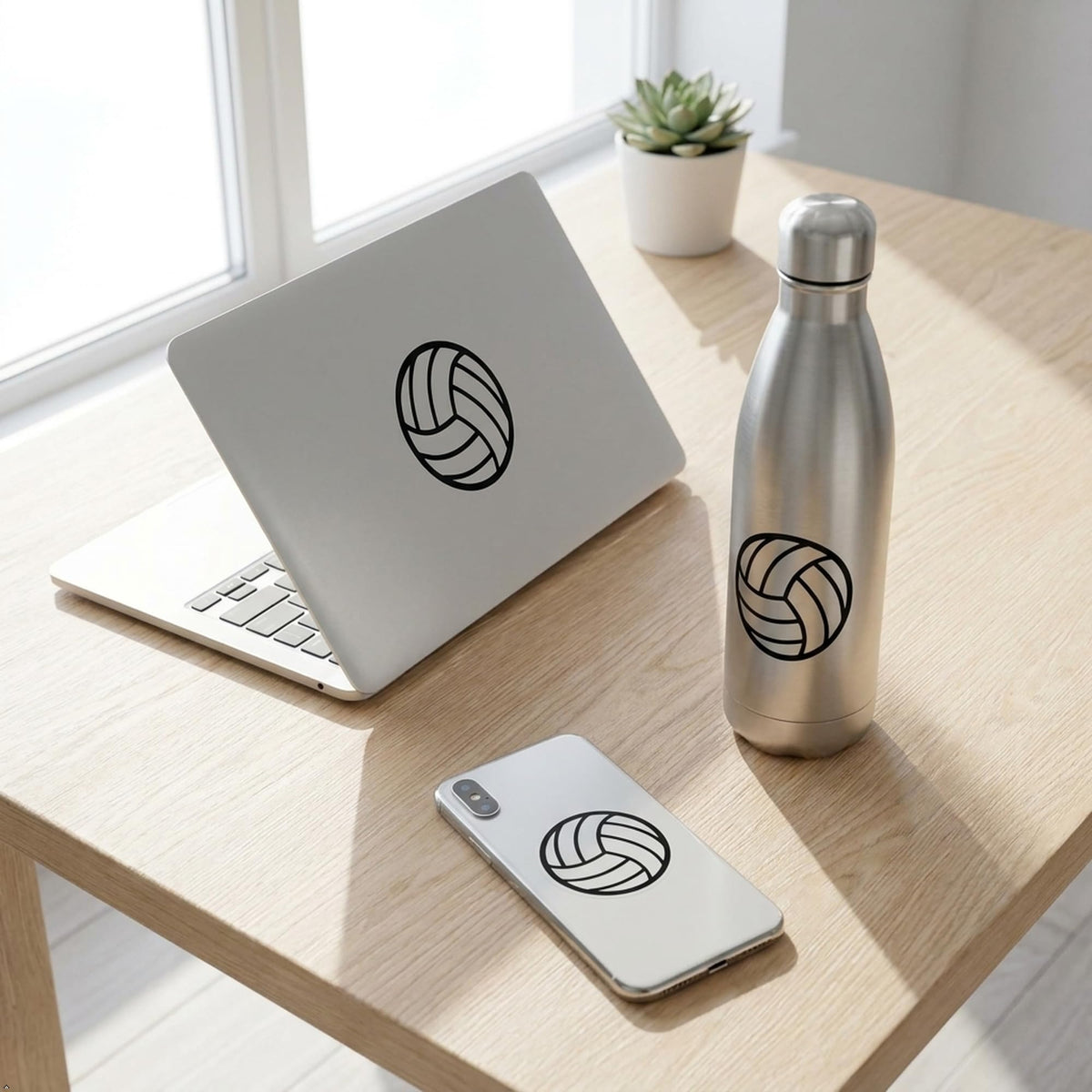 Decaltor Volleyball Ball Laptop Decal, 5 in