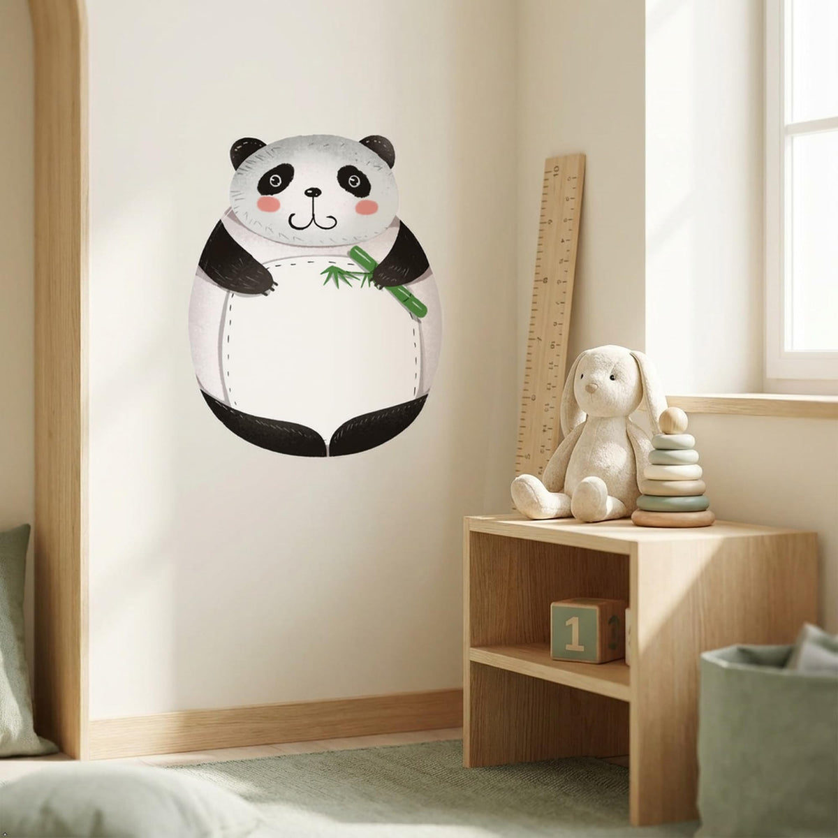 Picniva 22" Panda Wall Decal Peel and Stick Baby Nursery Decor