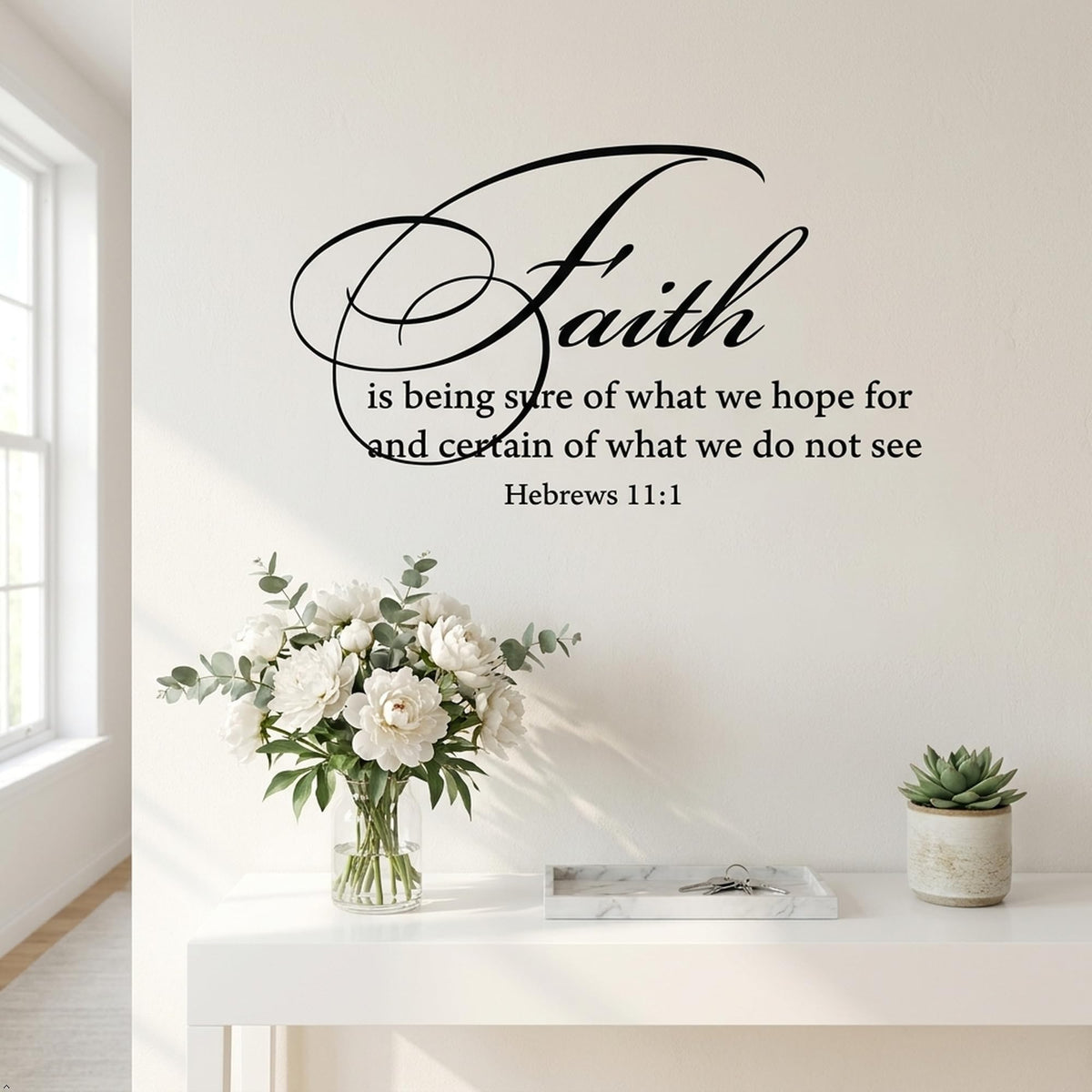 Decaltor Hebrews 11:1 Faith Vinyl Wall Decal