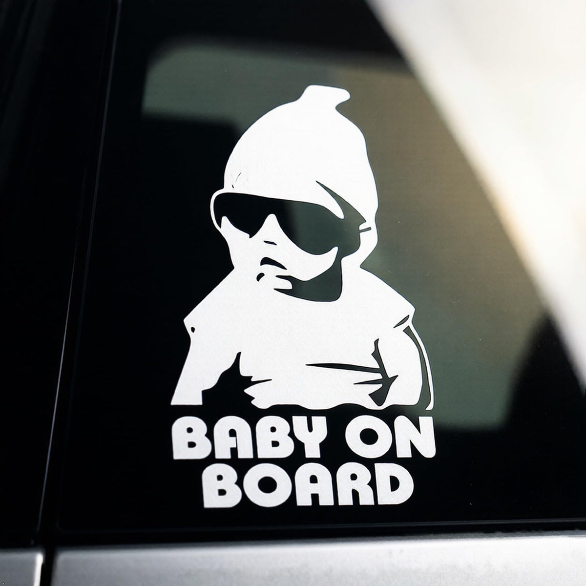 Decaltor Baby on Board Novelty Vinyl Decal, 5 in, Car Window Sticker