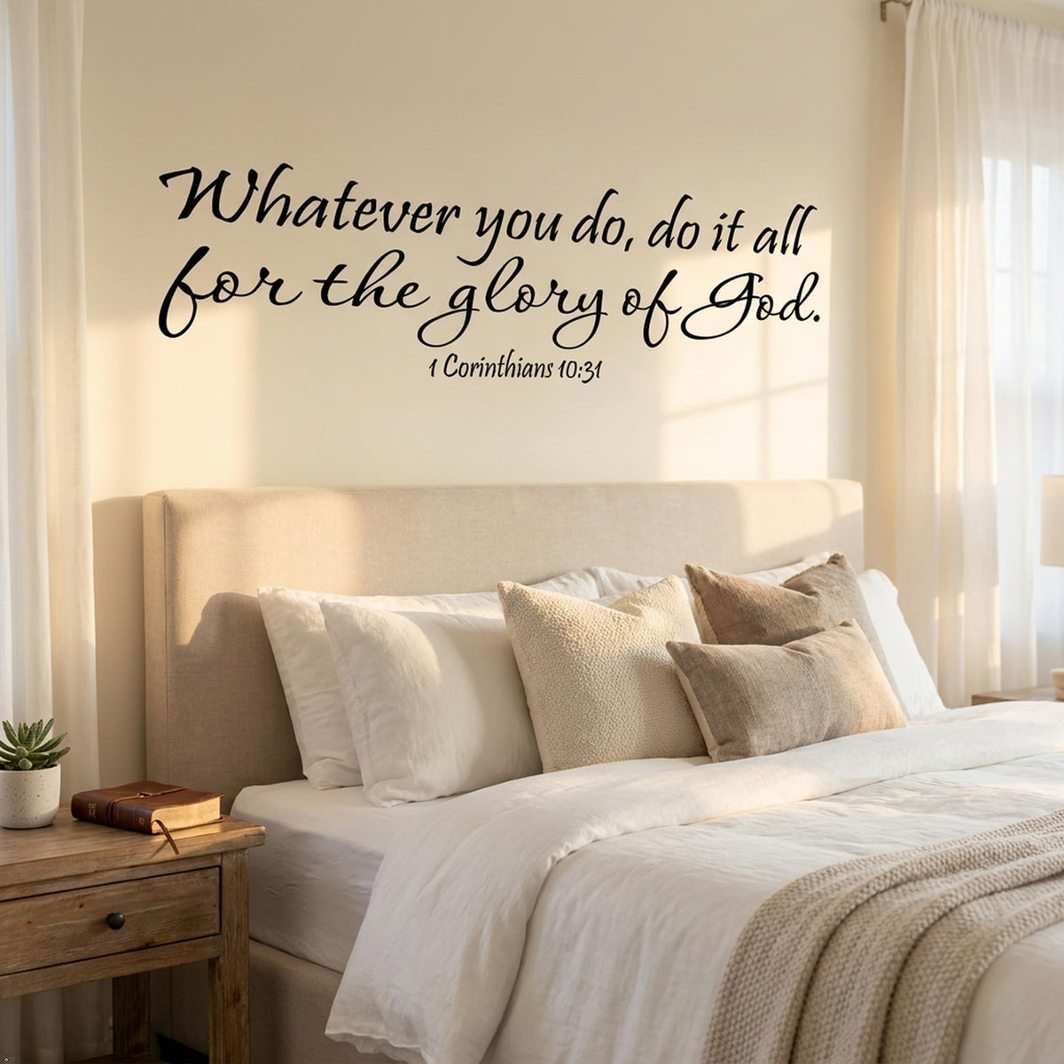 Decaltor 1 Corinthians 10:31 Bible Verse Wall Decal Christian Decor 22x5