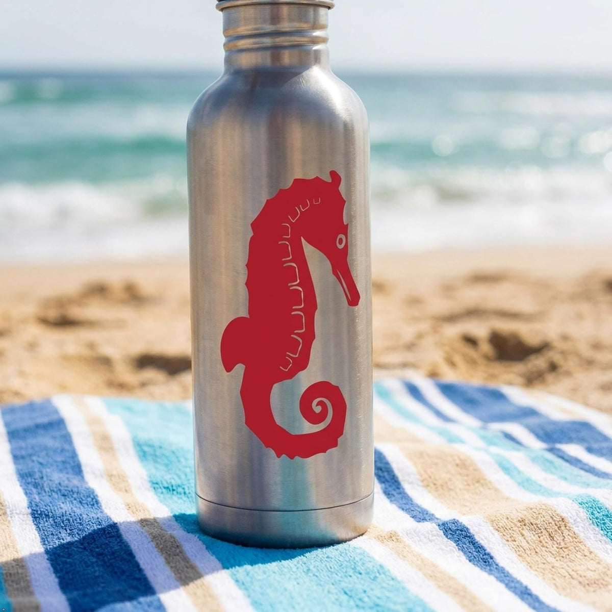 Decaltor Seahorse Vinyl Decal, 5 in, Car Window Sticker
