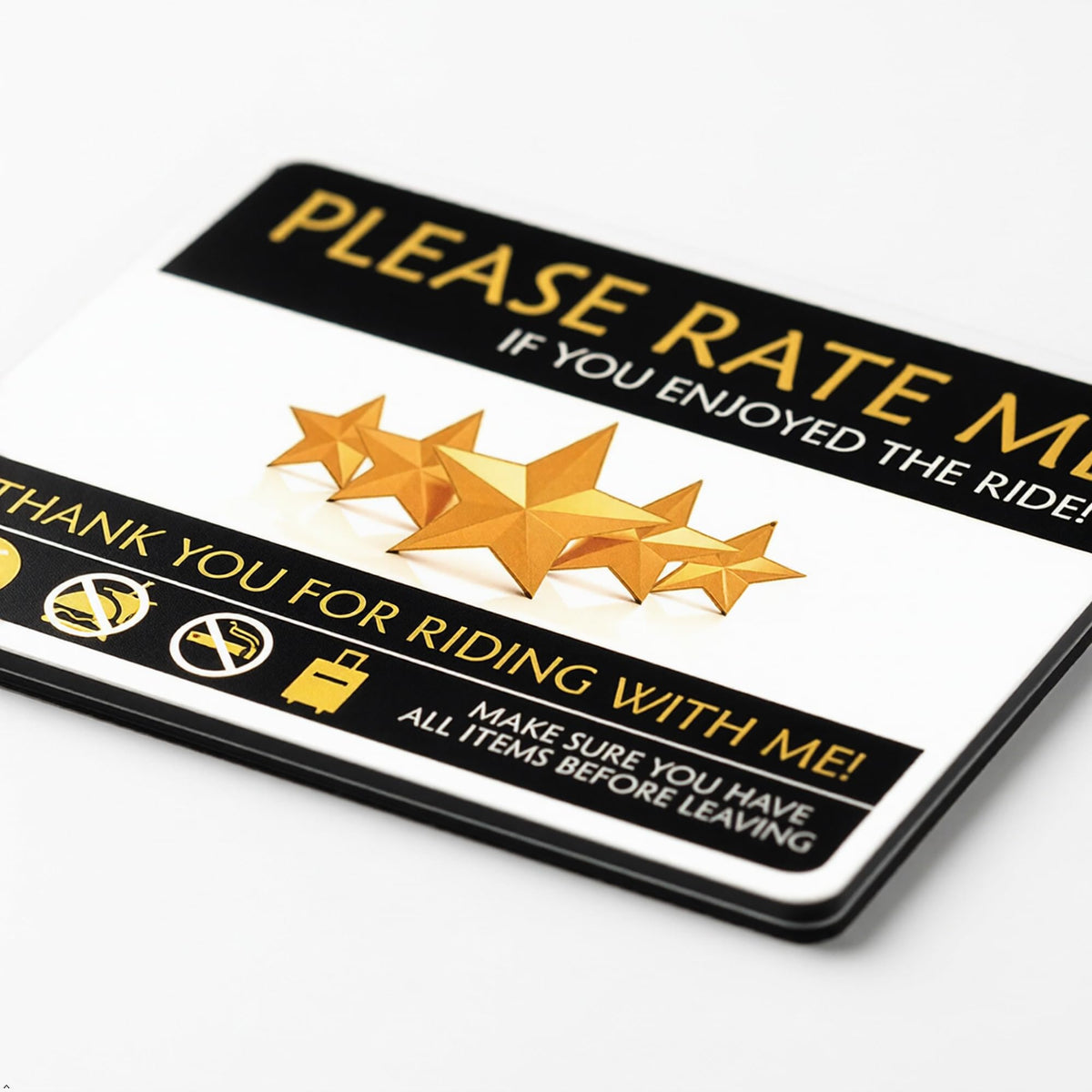 Picniva Please Rate Me Taxi Stickers, Two Pack