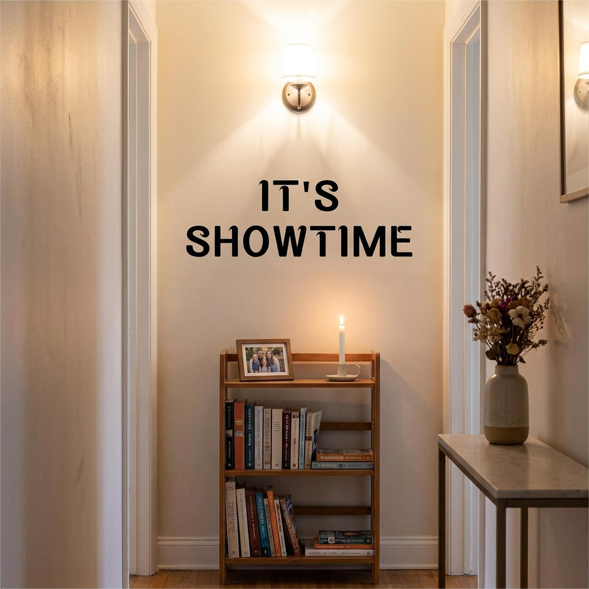 Picniva Its Showtime Vinyl Wall Decal Home Decor (Black, 40''Width)