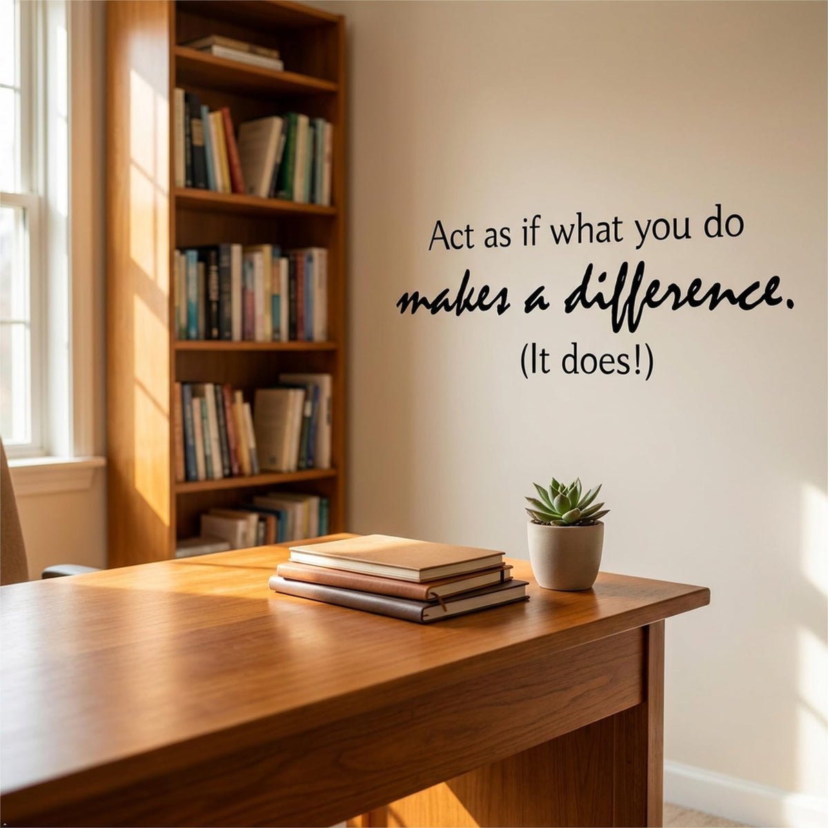 Picniva Act as if What You do Makes a Difference Wall Decal (Black, 35''Width)