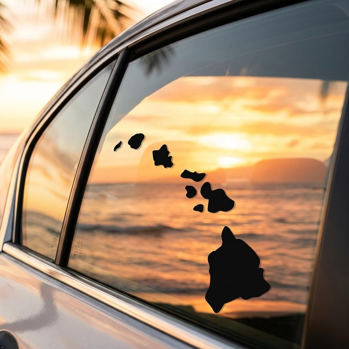 Picniva Black Hawaii HI State Map Vinyl Decal for Car Window Laptop, 3 in - Color: black - Size: 3 inches