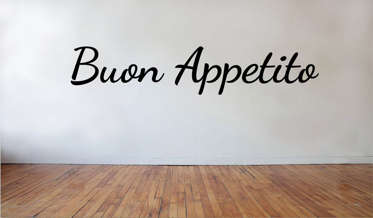 Picniva Buon Appetito Removable Vinyl Wall Decal, 23 x 5 in
