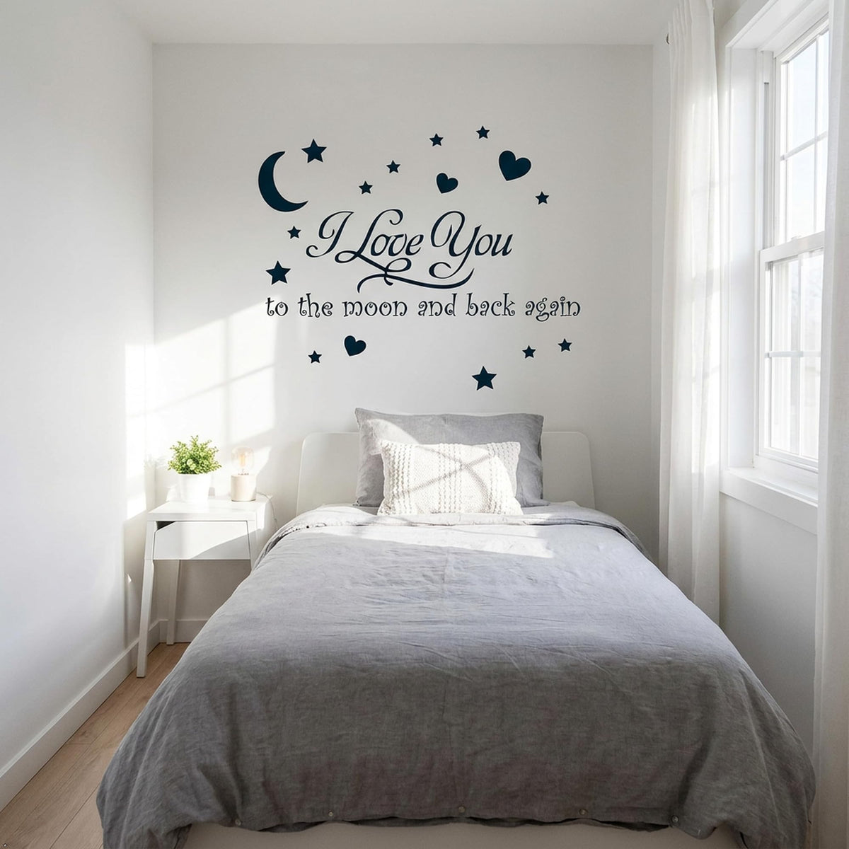 Decaltor Moon and Back Nursery Wall Decal