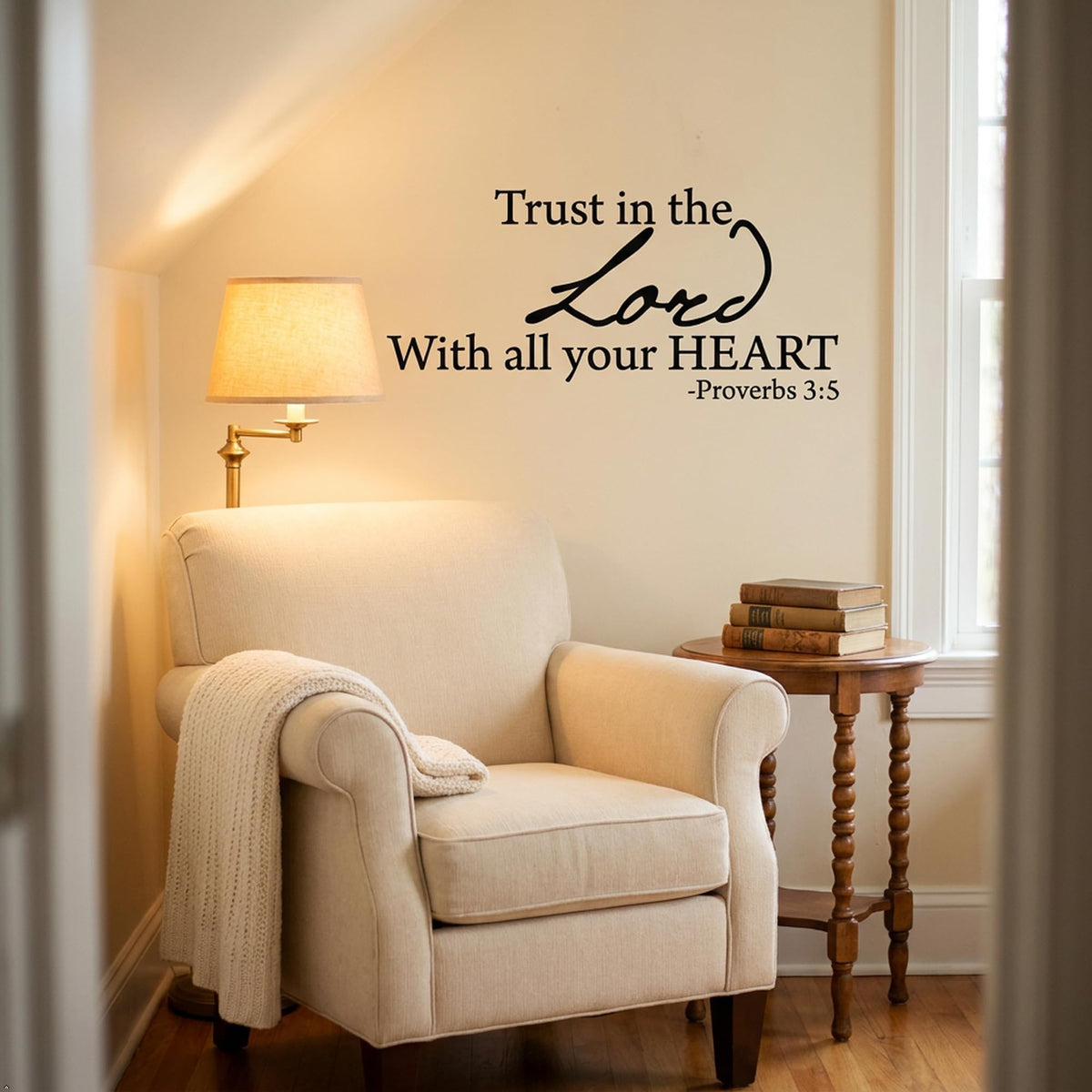 Decaltor Trust in the Lord Quote Wall Decal