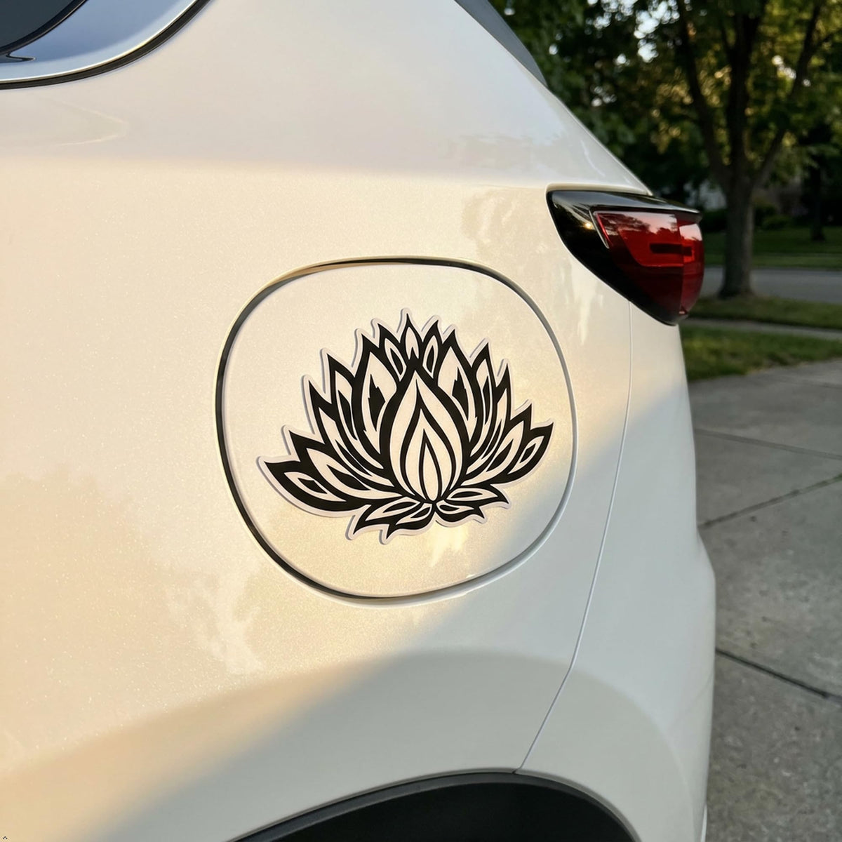 Decaltor Lotus Flower #3 5 in Vinyl Decal Laptop Bumper Wall