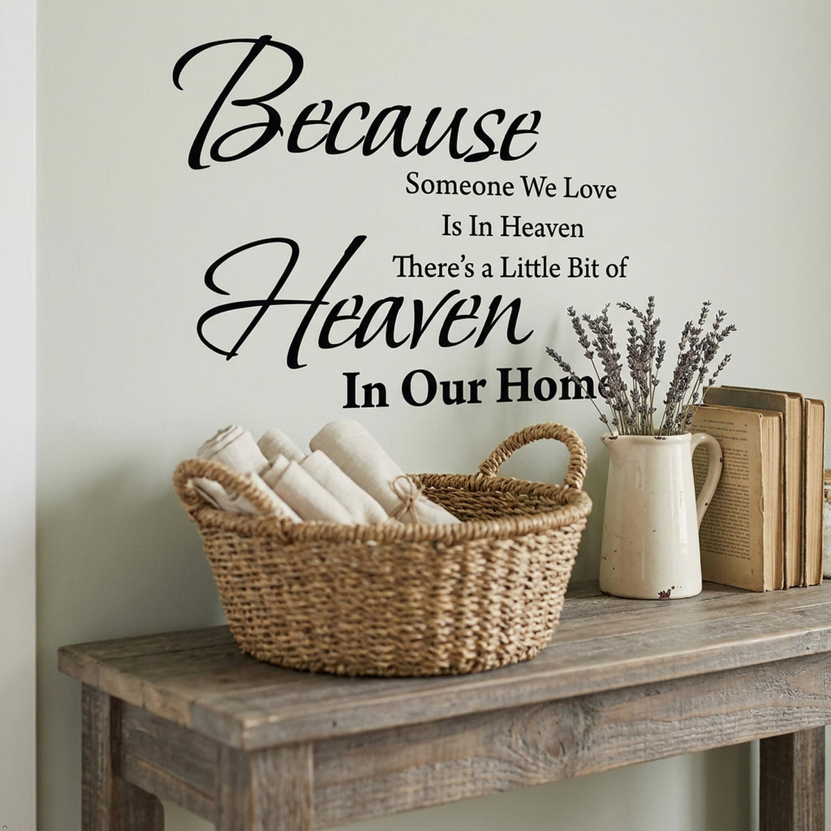 Decaltor Someone We Love Is in Heaven Vinyl Wall Decal Memorial Quote