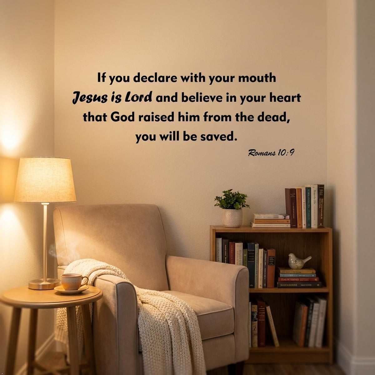 Picniva If You Declare with Your Mouth Jesus Vinyl Wall Decal