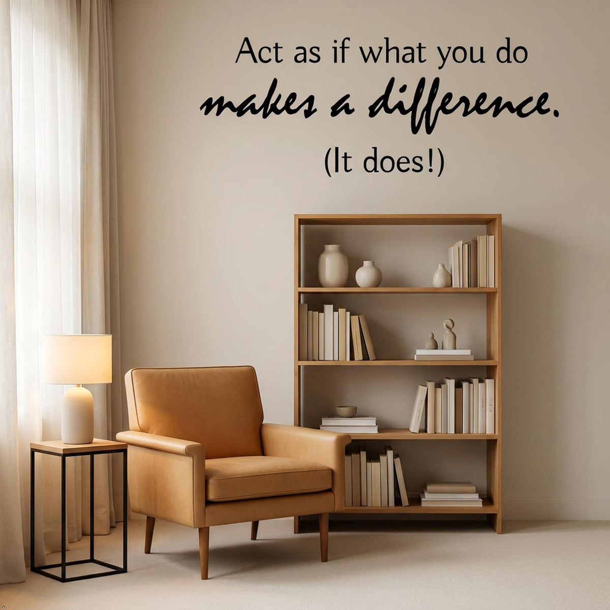 Picniva Act as if What You do Makes a Difference Wall Decal (Black, 35''Width)