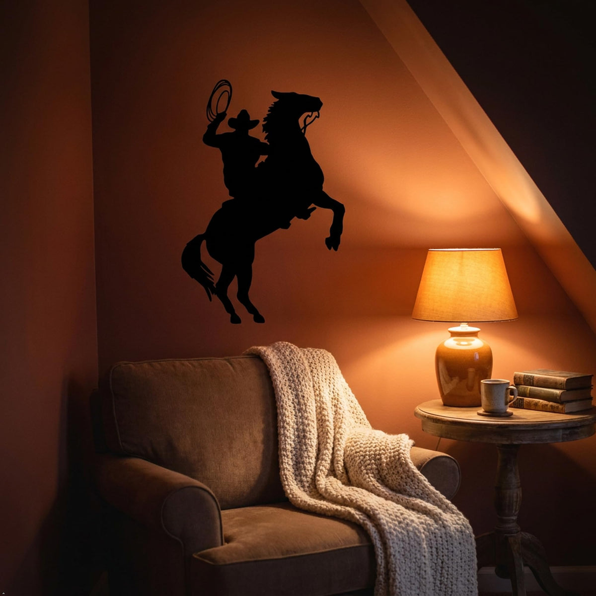 Picniva Horse Rider Type 25 Removable Vinyl Wall Decal - Color: horse rider type25